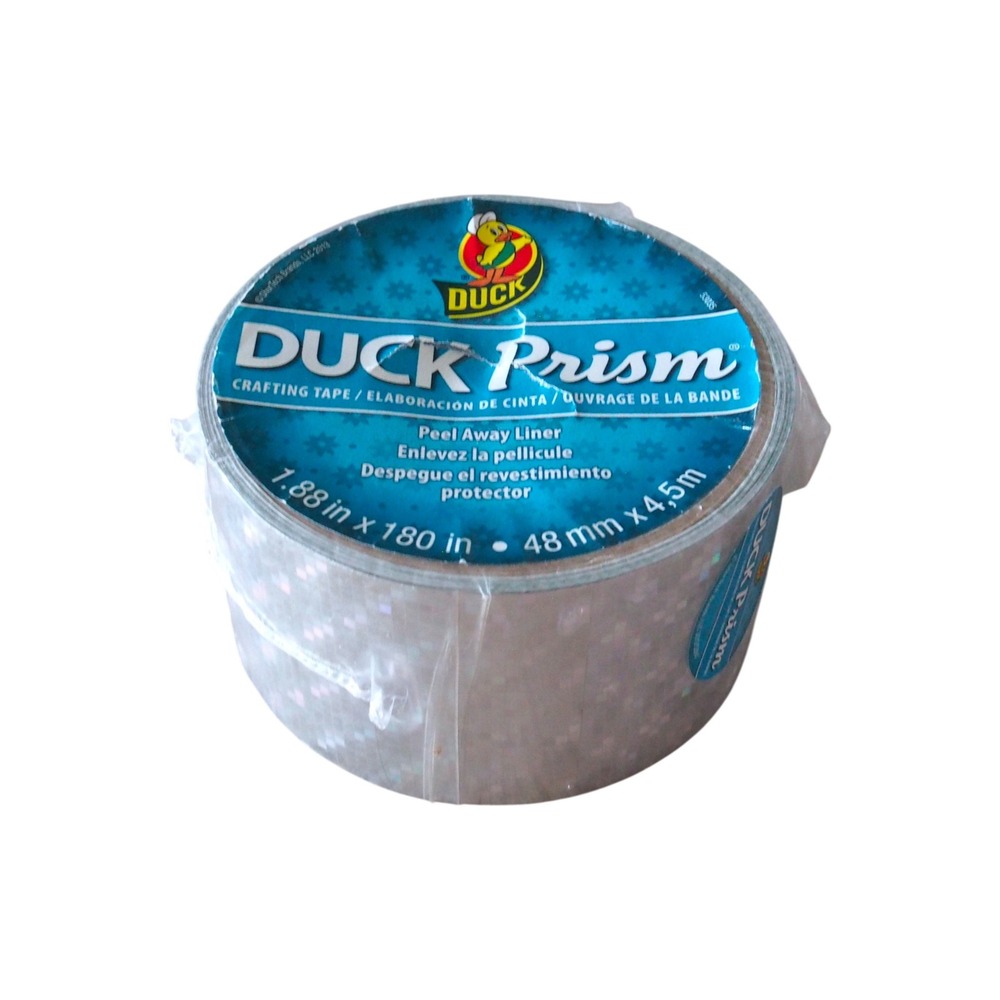 NEW Duck Prism Silver Holographic Crafting Tape Iridescent Mosaic